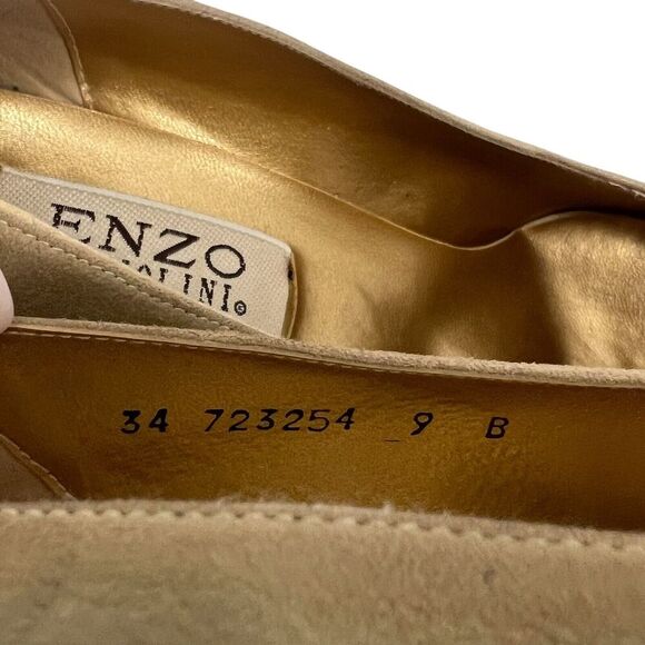 Enzo Angiolini Suede Leather Pointed Toe High Heel Shoes Pump Tan Beige Size 9 - Picture 6 of 8